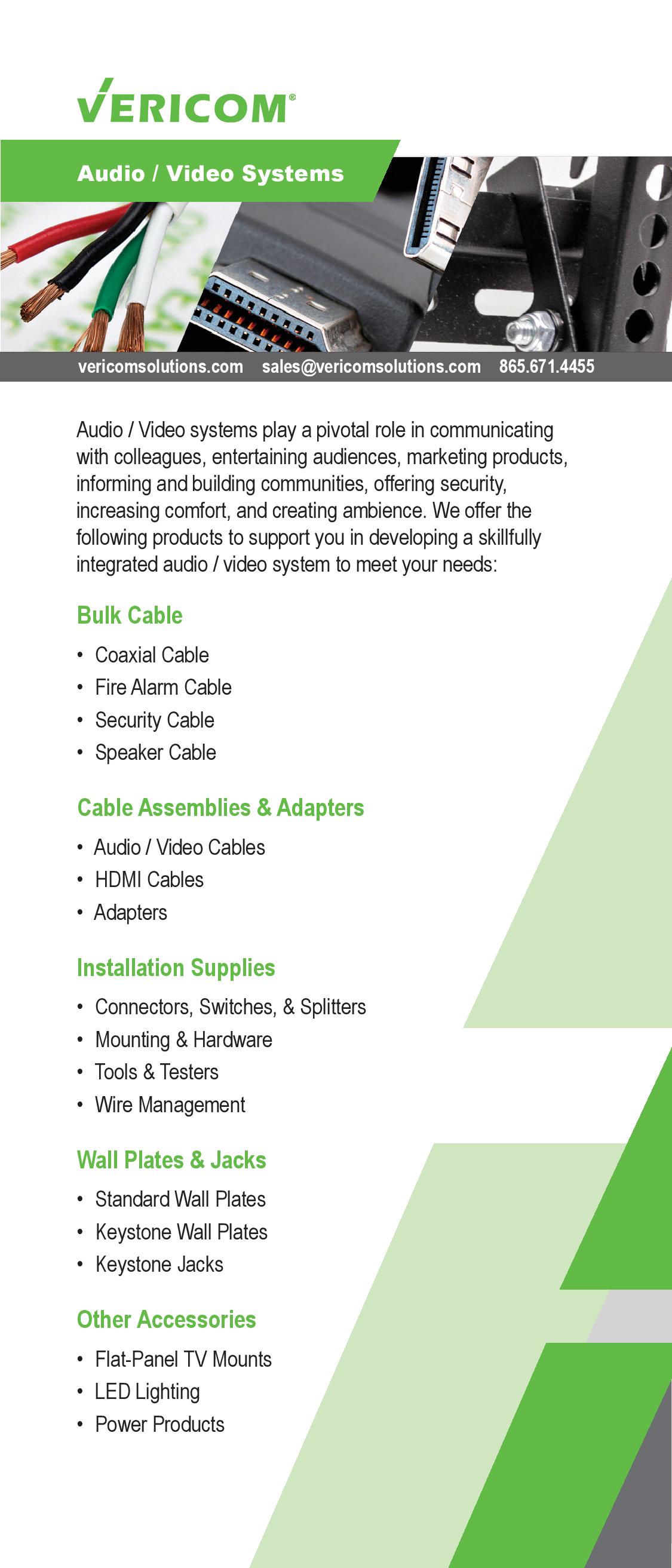Audio / Video Systems Info Card
