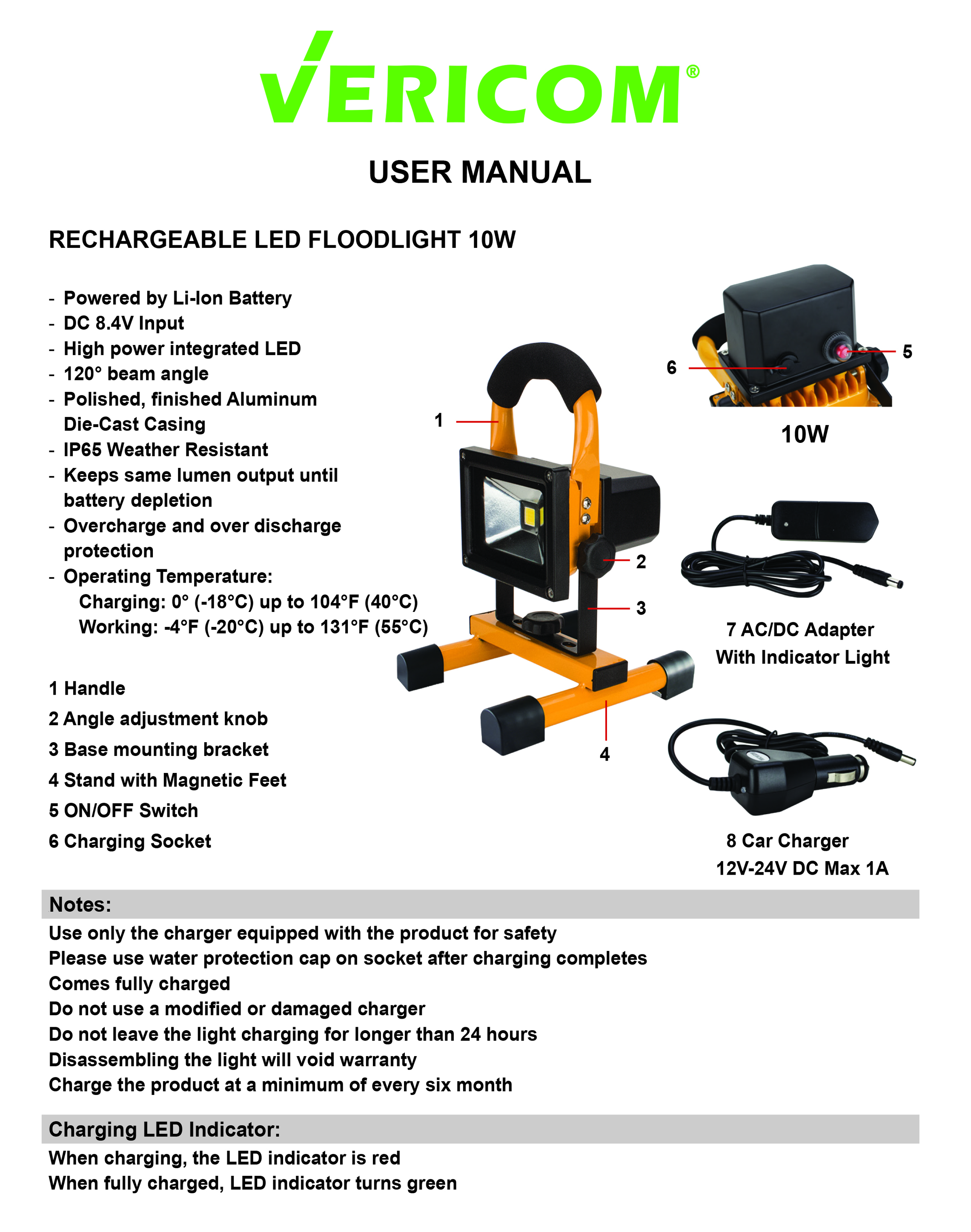 LED Work Light User Manual