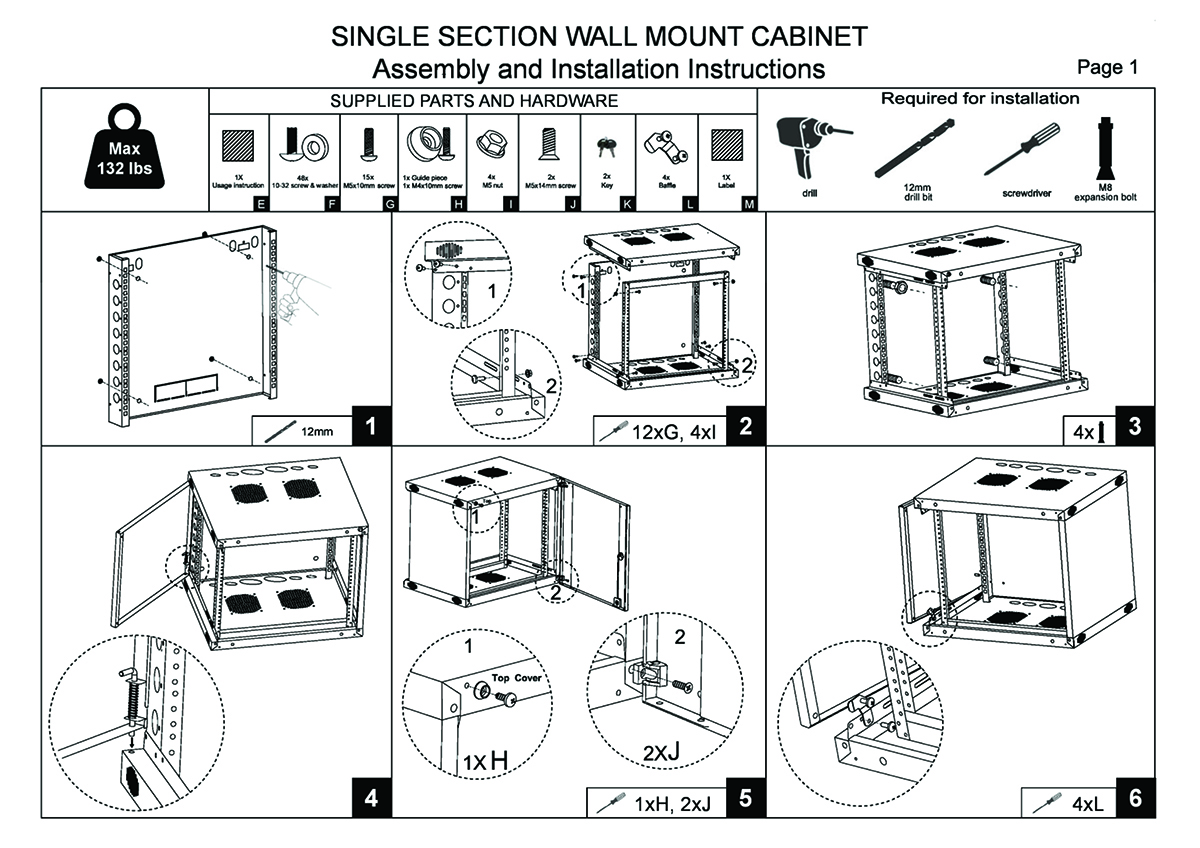 Fixed Wall Cabinet Manual
