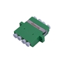 LC-APC Single Mode Quadplex Adapter, Green