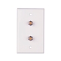 Vericom Dual Wall Plate SCTE Compliant with orange insert in white